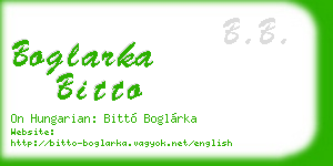 boglarka bitto business card
